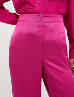 Flowing satin trousers