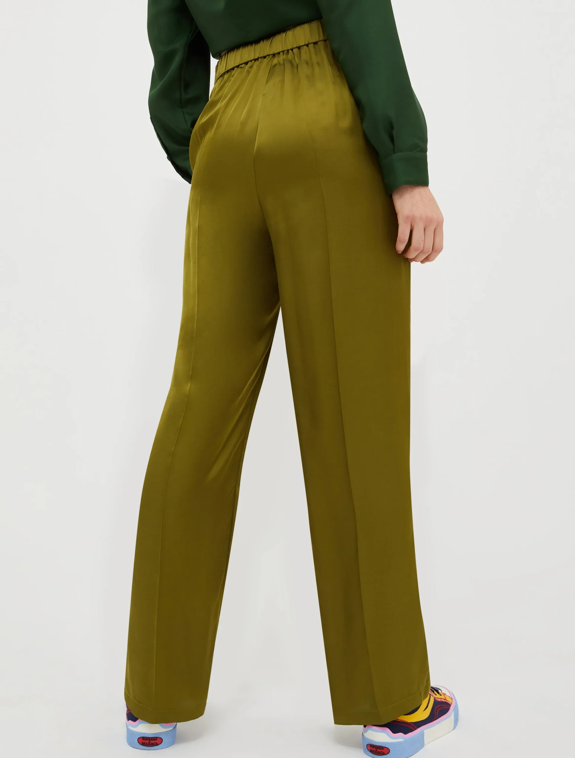 Flowing satin trousers