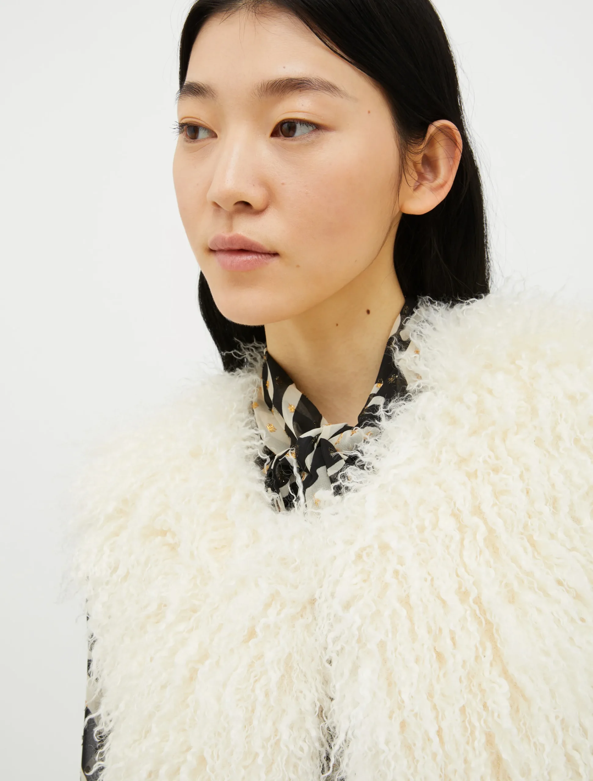 Fluffy frisé gilet