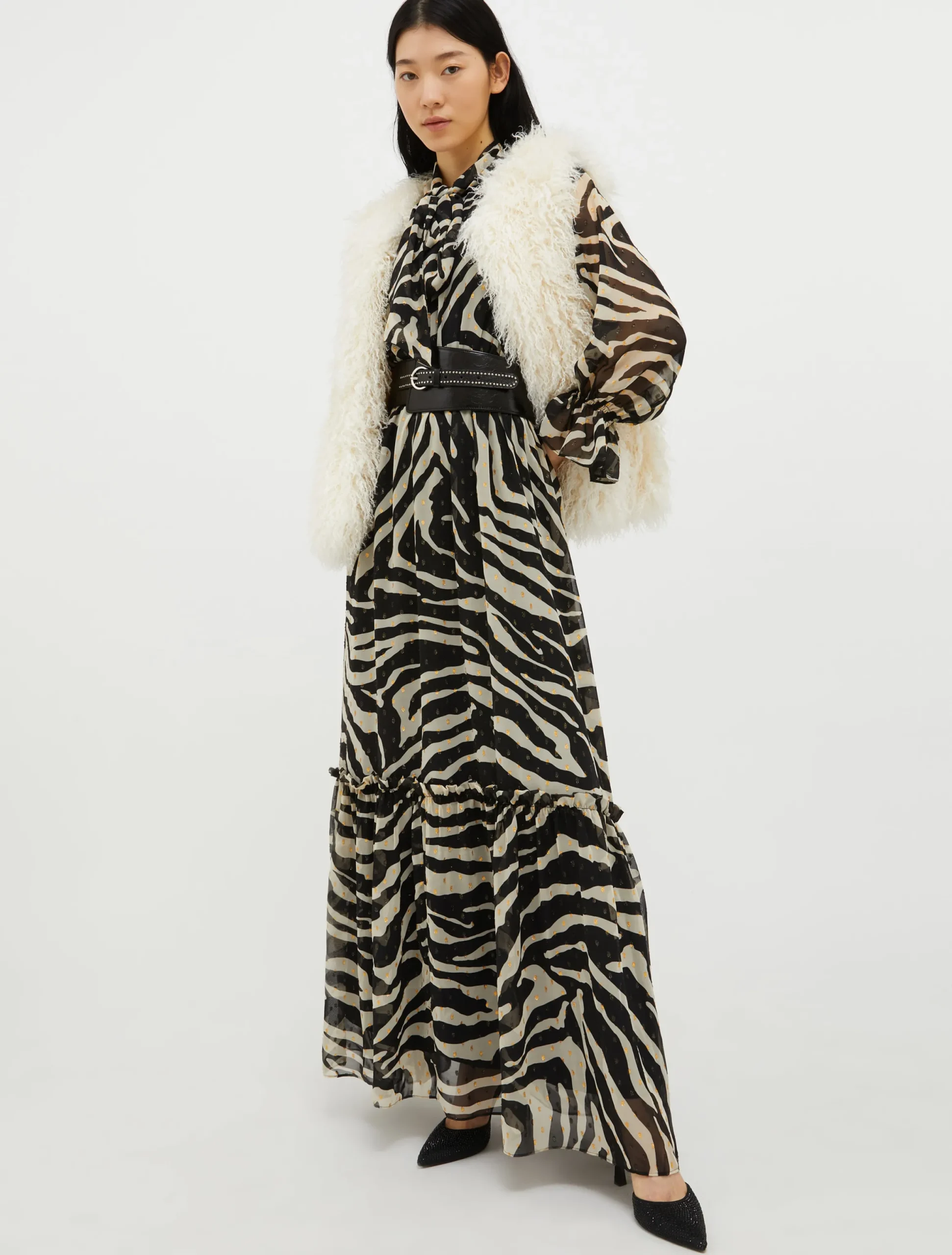 Fluffy frisé gilet
