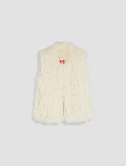 Fluffy frisé gilet