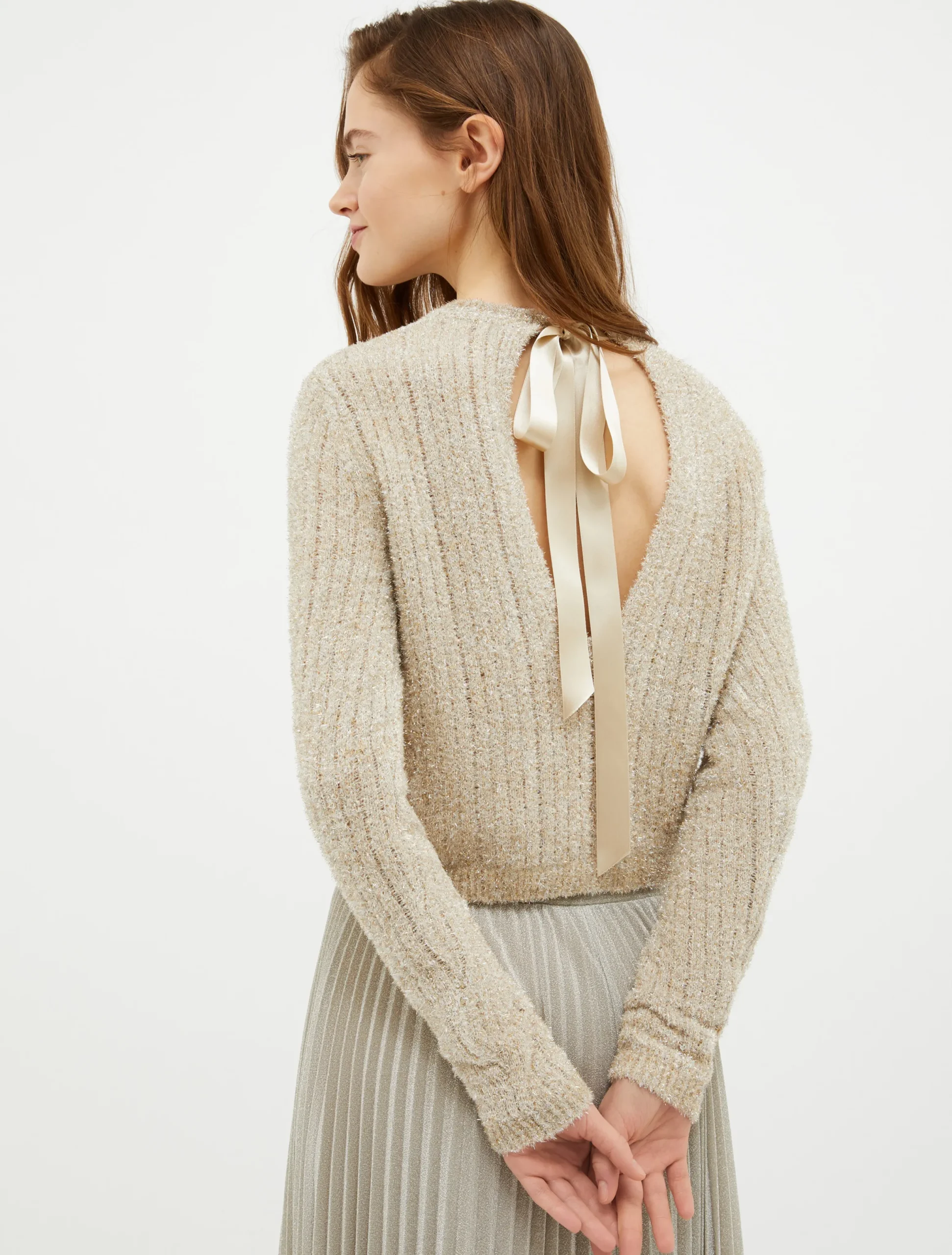 Fluffy lurex jumper