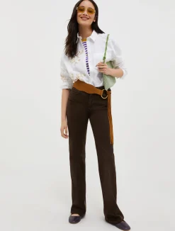 Fringed suede belt