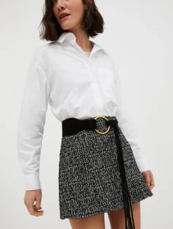 Fringed suede belt