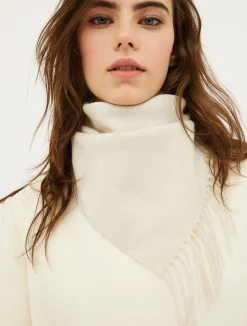 Fringed wool foulard