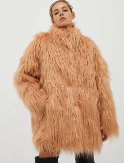 Furry plush coat