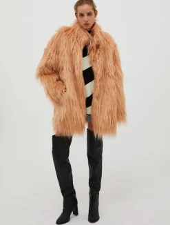 Furry plush coat