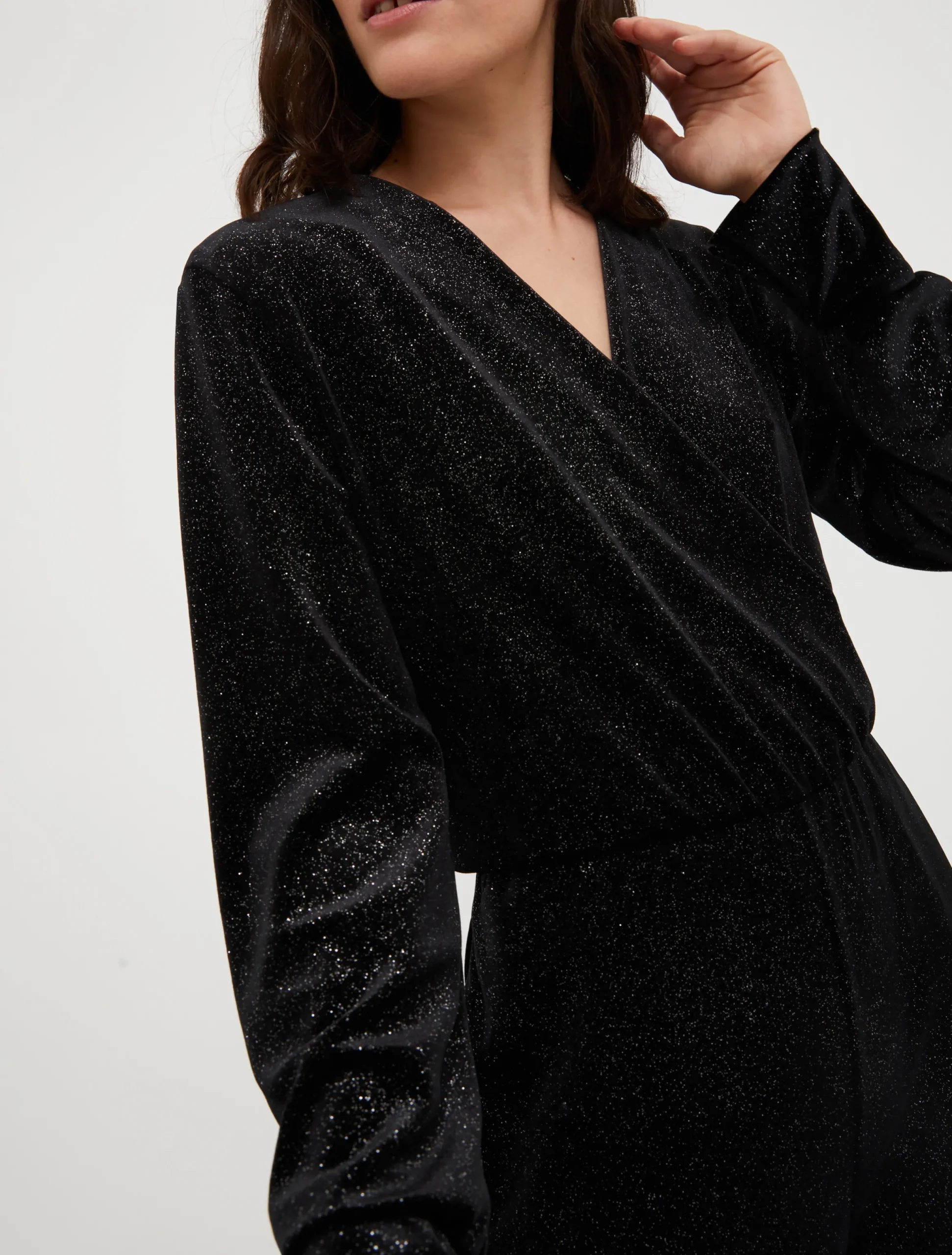 Glitter velvet jumpsuit