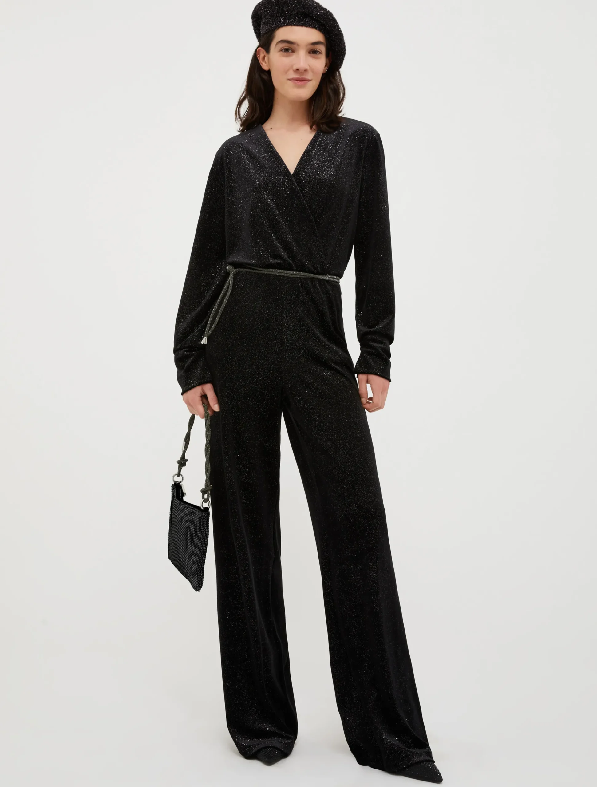 Glitter velvet jumpsuit