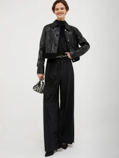 Glittered velvet-jersey jumpsuit