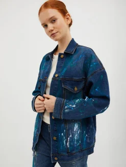 Hand-painted denim jacket