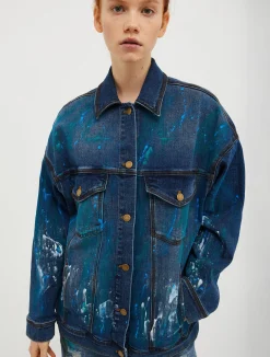 Hand-painted denim jacket