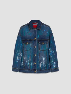 Hand-painted denim jacket
