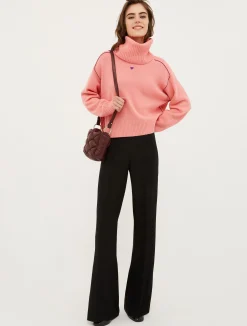 Heart-embroidered cashmere jumper