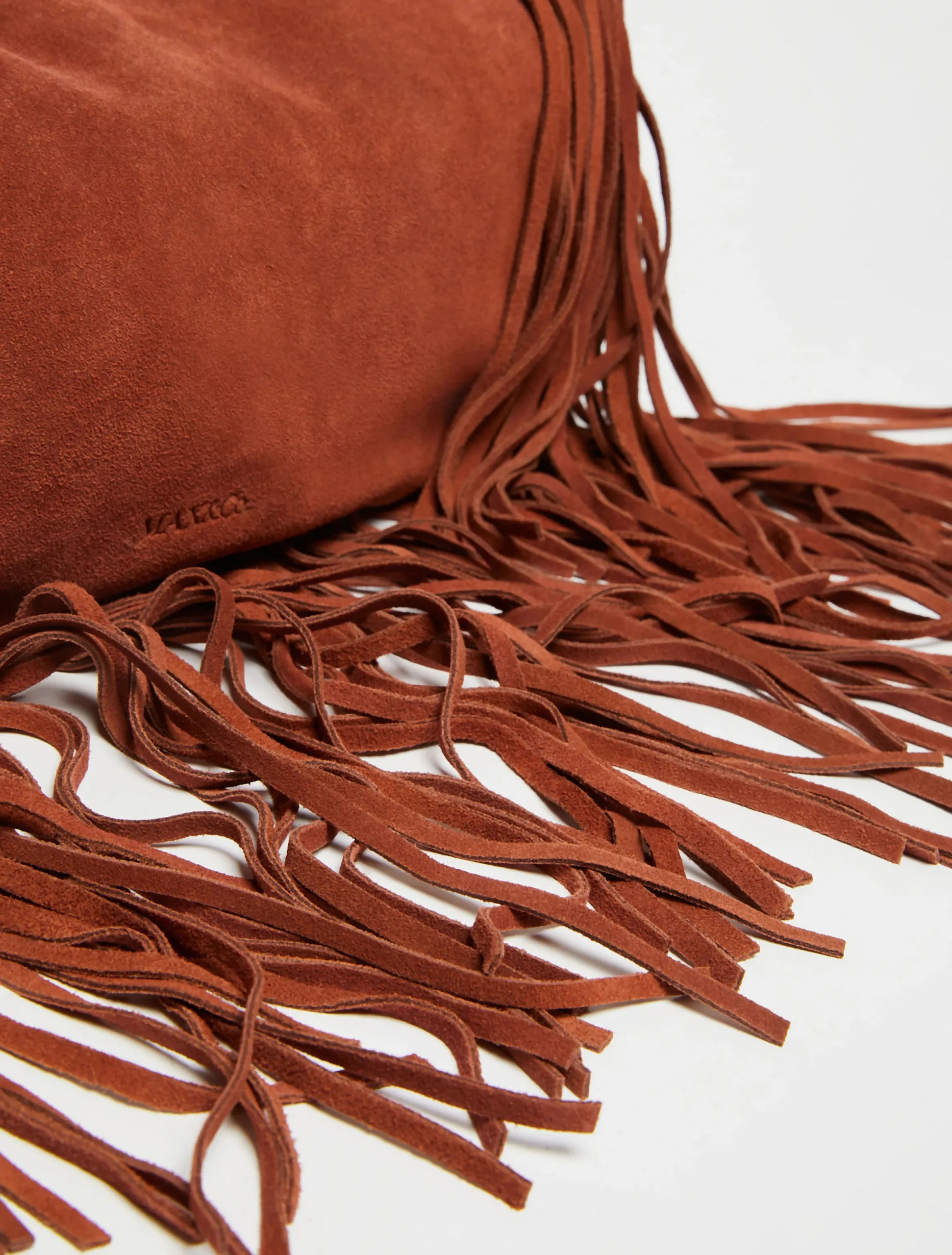 Hug fringed maxi hobo bag