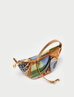 Hug jacquard mini hobo bag