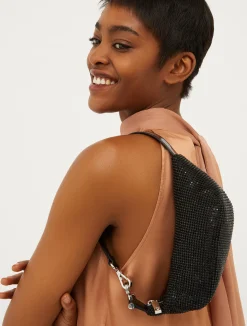 Hug rhinestone-embellished mini bag