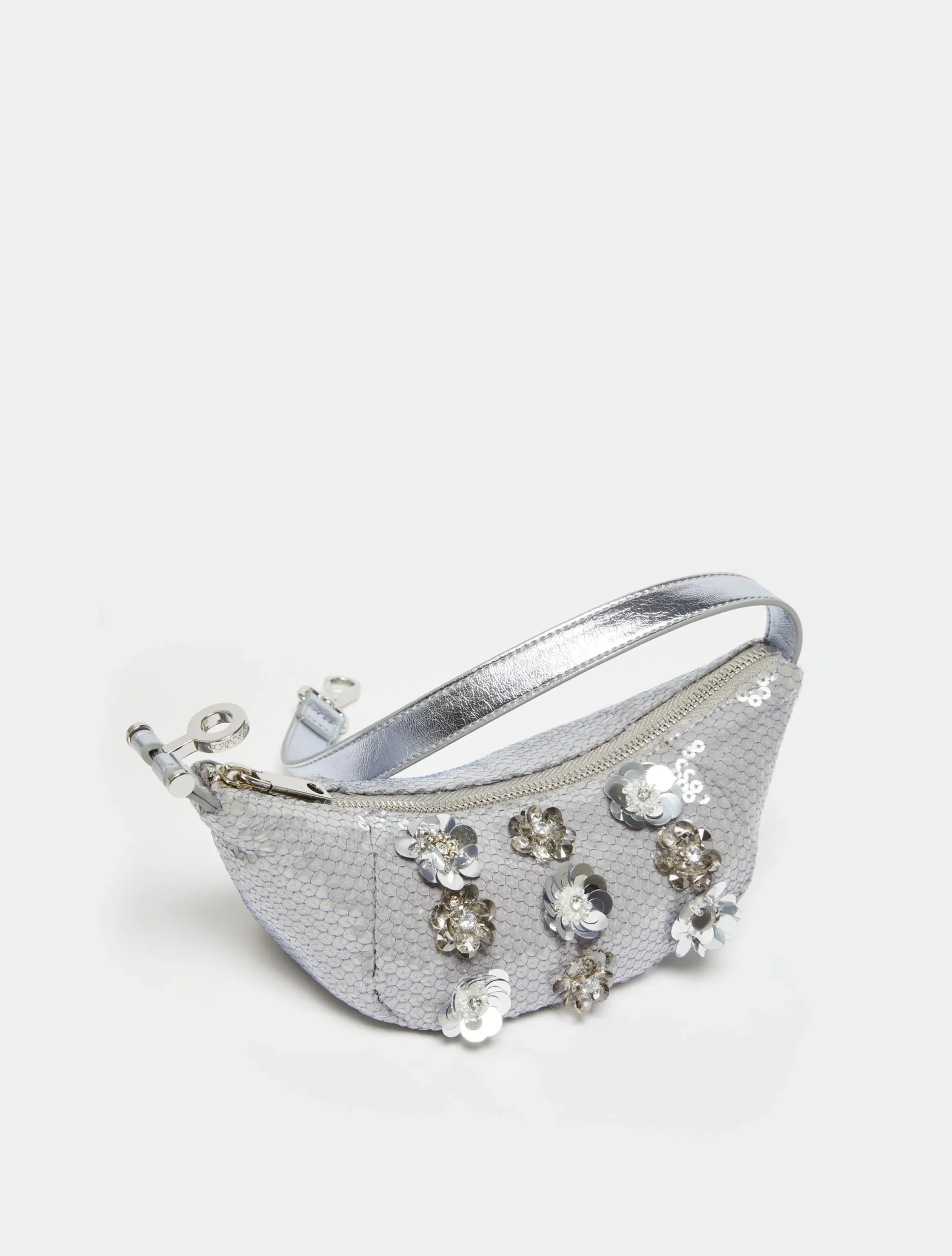 Hug sequinned mini hobo bag