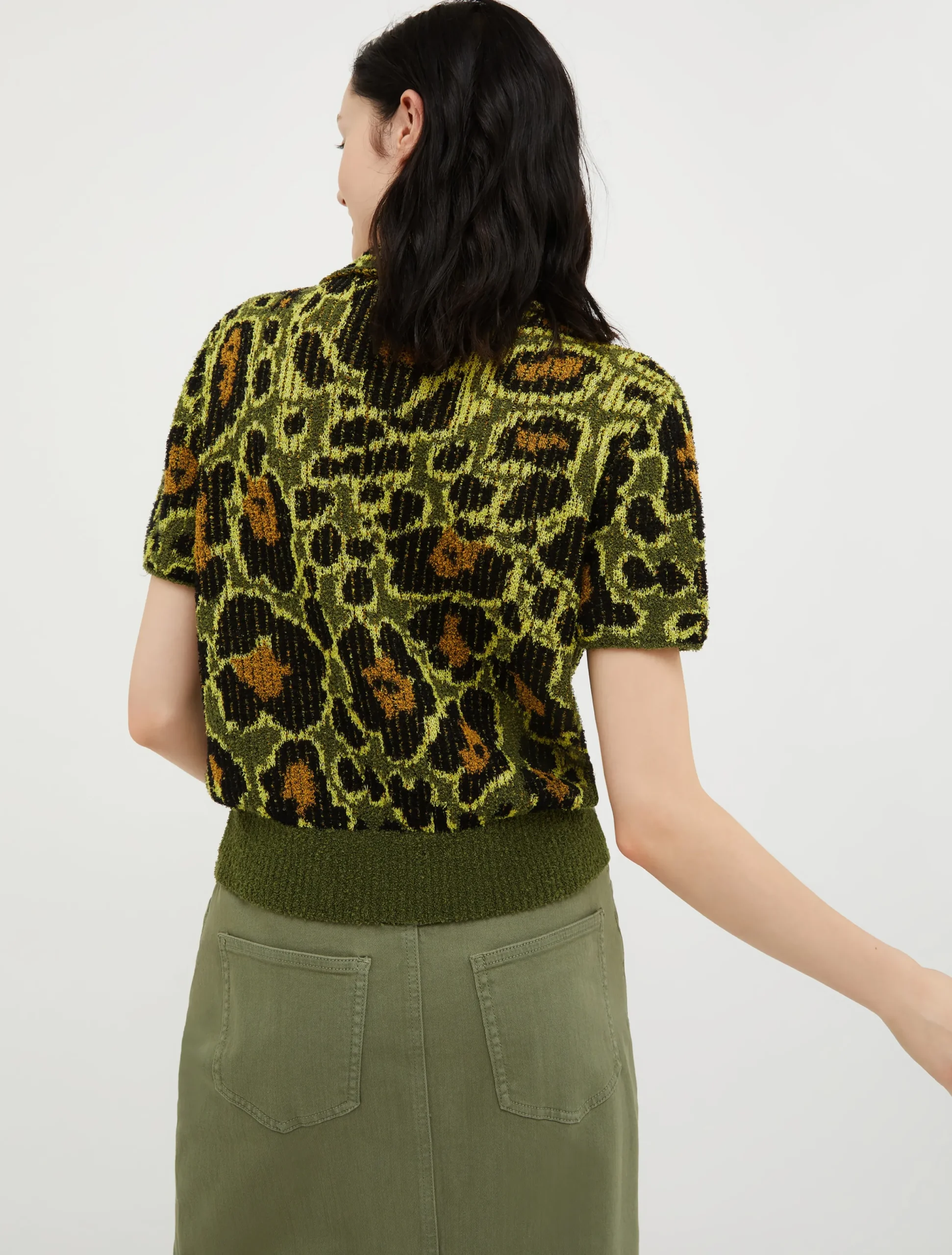 Jacquard cotton-bouclé jumper