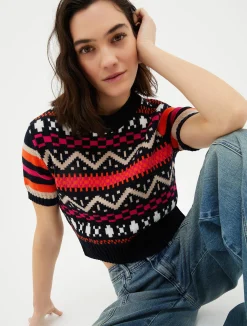 Jacquard knitted jumper