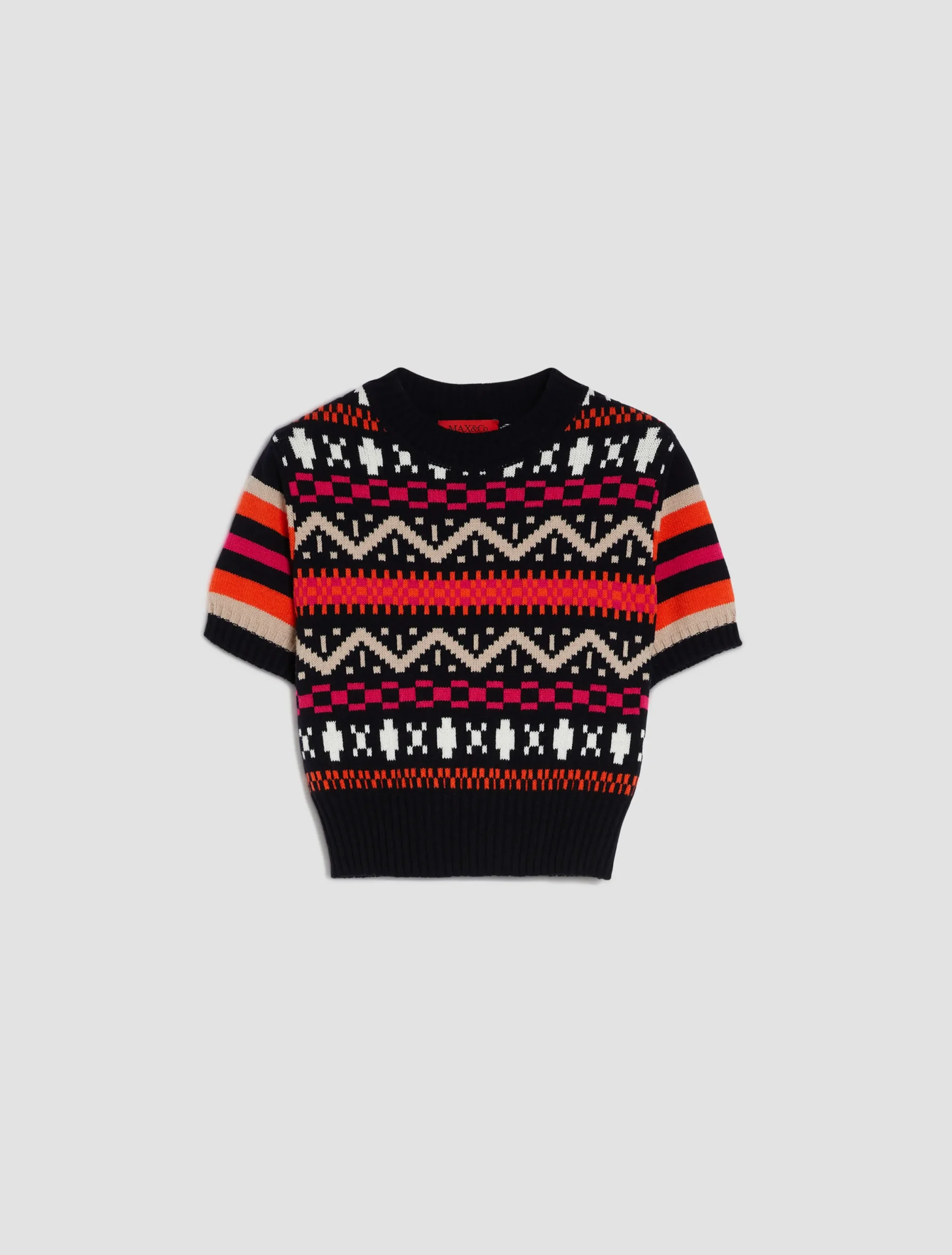 Jacquard knitted jumper