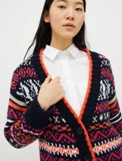 Jacquard maxi cardigan