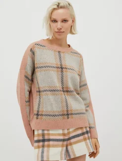 Jacquard pure wool jumper