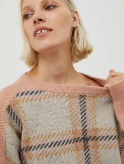 Jacquard pure wool jumper
