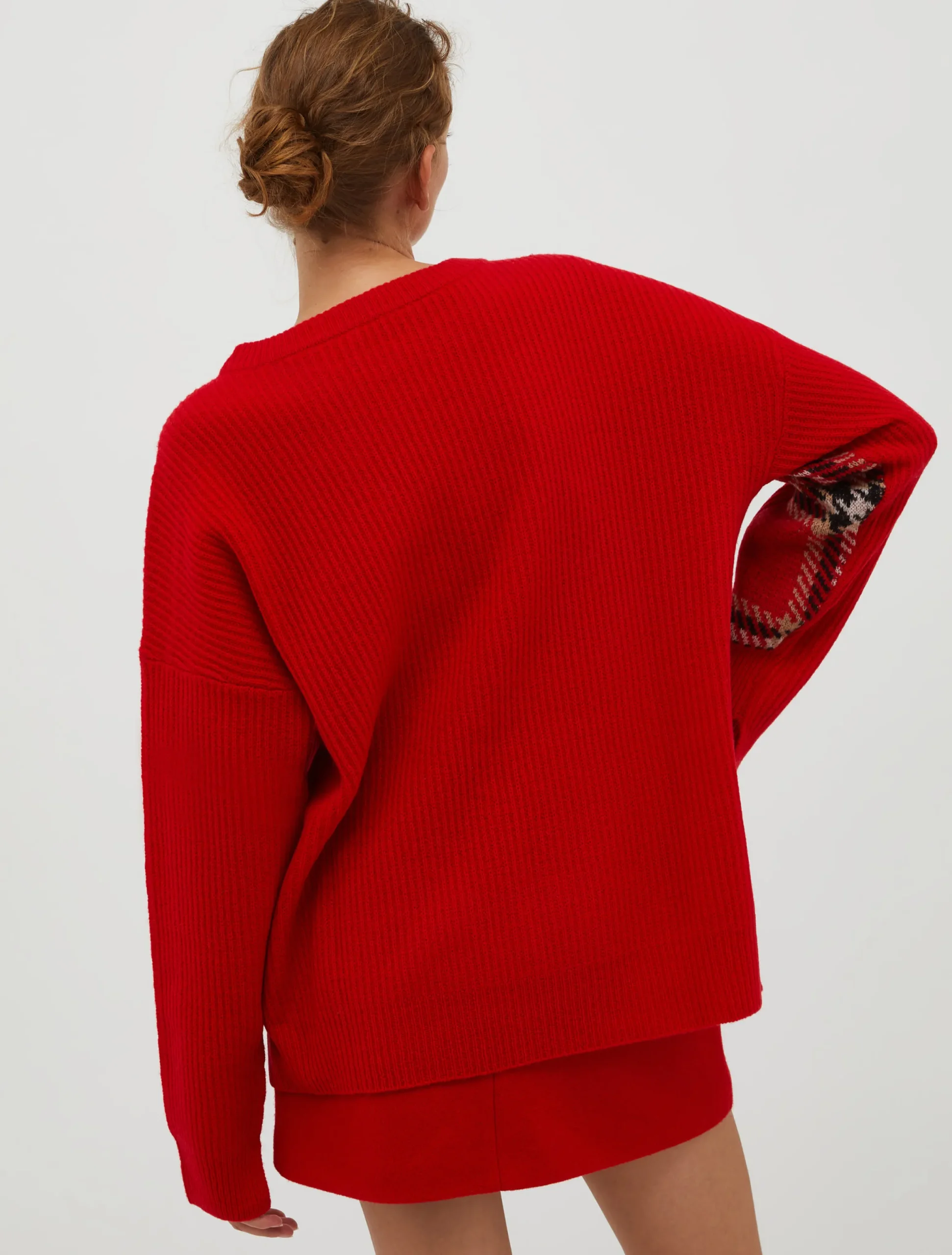 Jacquard pure wool jumper