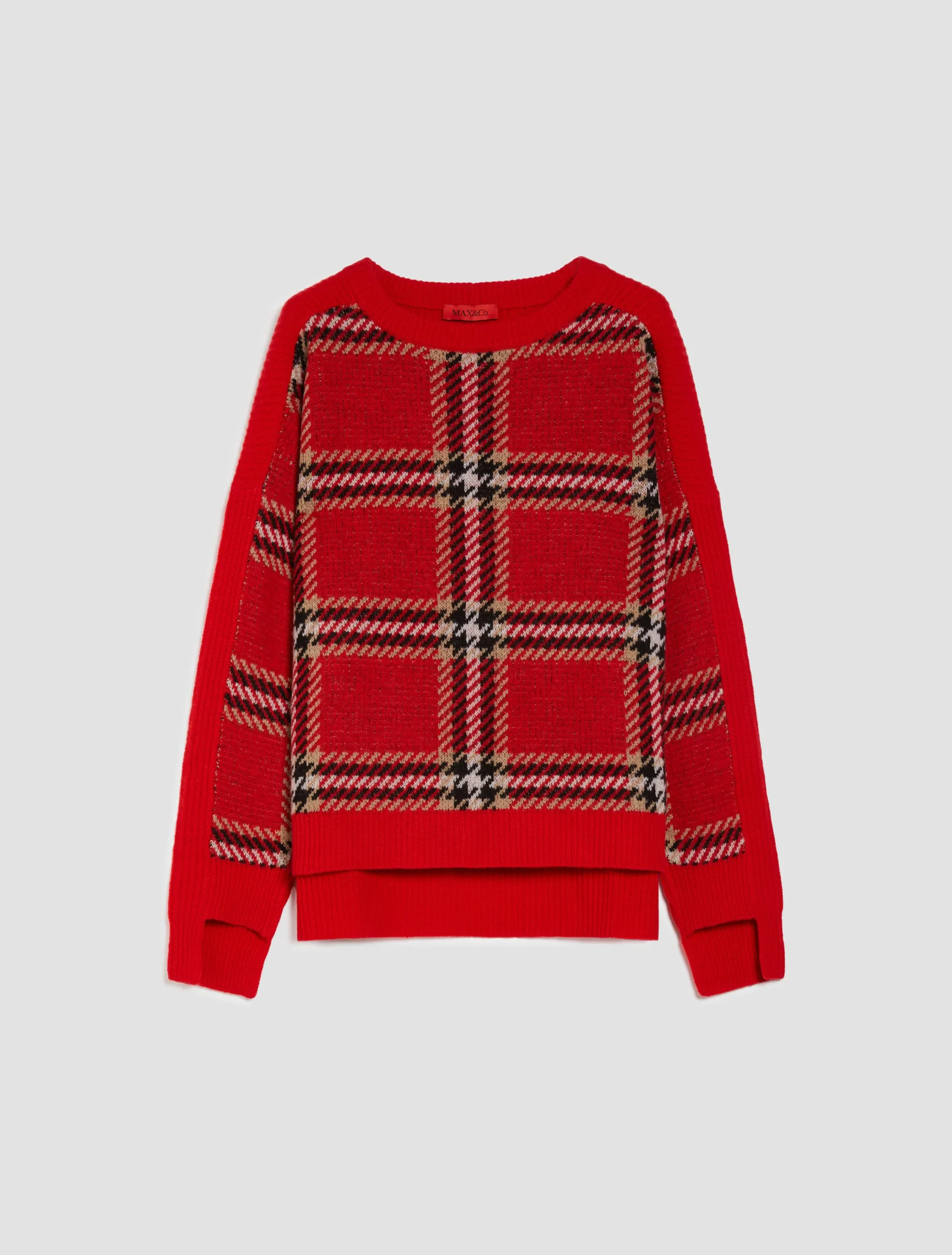 Jacquard pure wool jumper