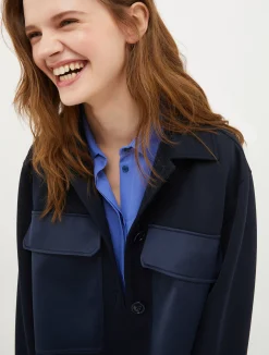 Jersey and satin jacket