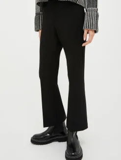 Kick-flare stretch trousers