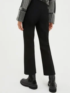 Kick-flare stretch trousers