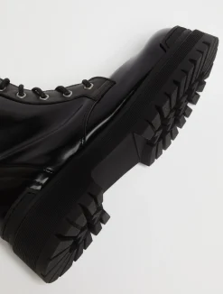 Lace-up combat boots