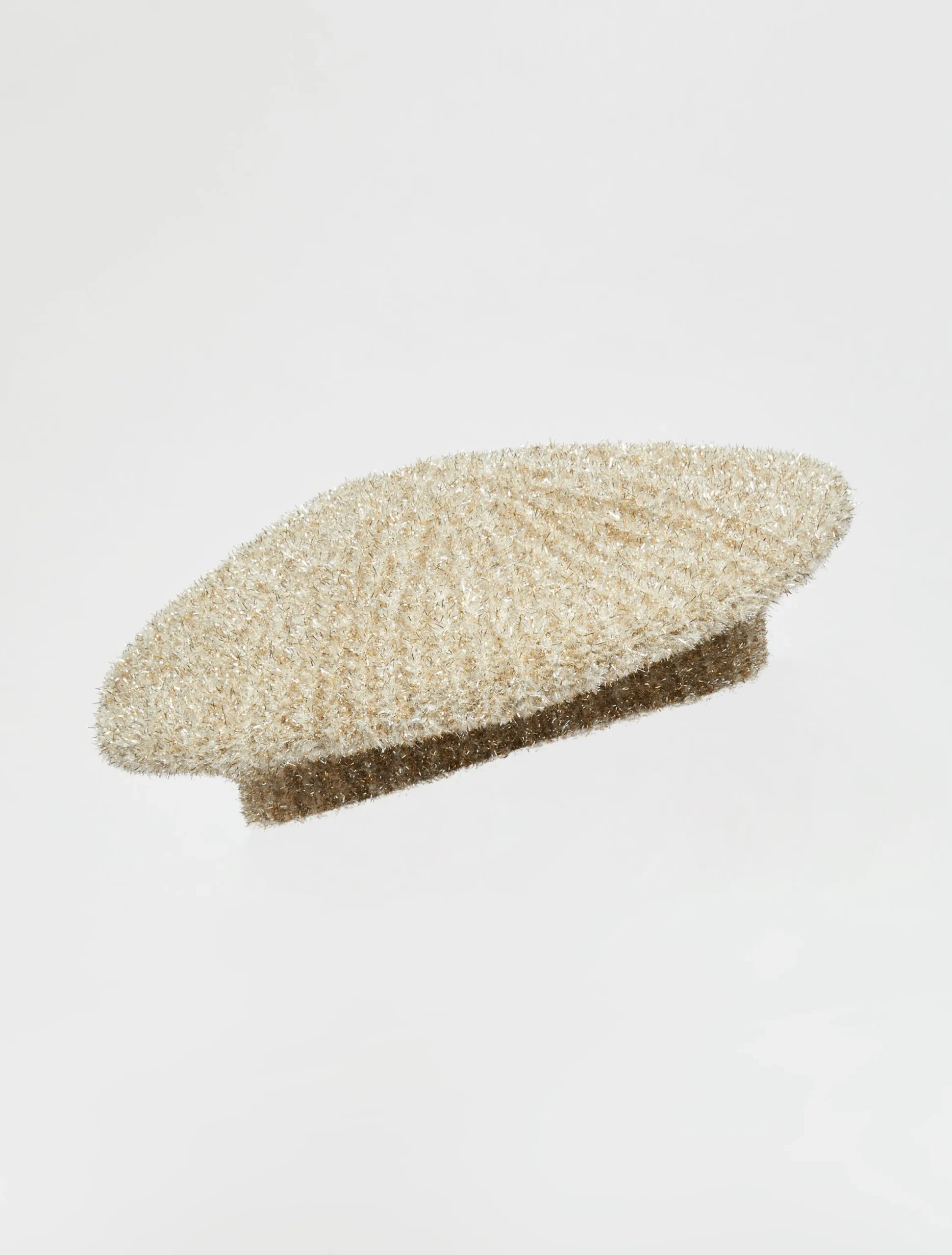 Lamé knitted beret