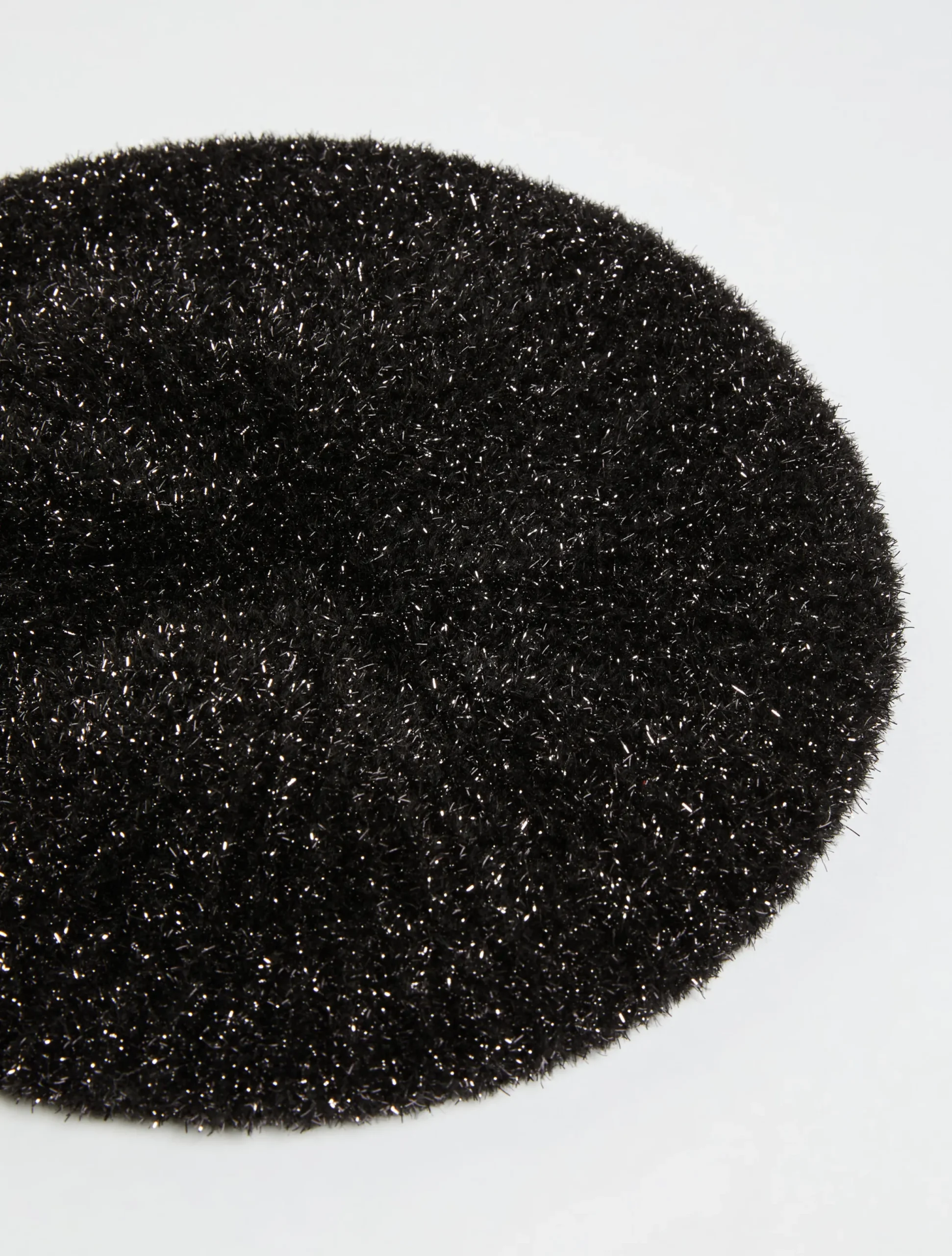 Lamé knitted beret