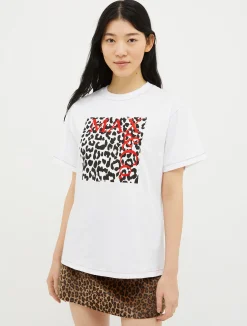 Logo-embroidered cotton T-shirt