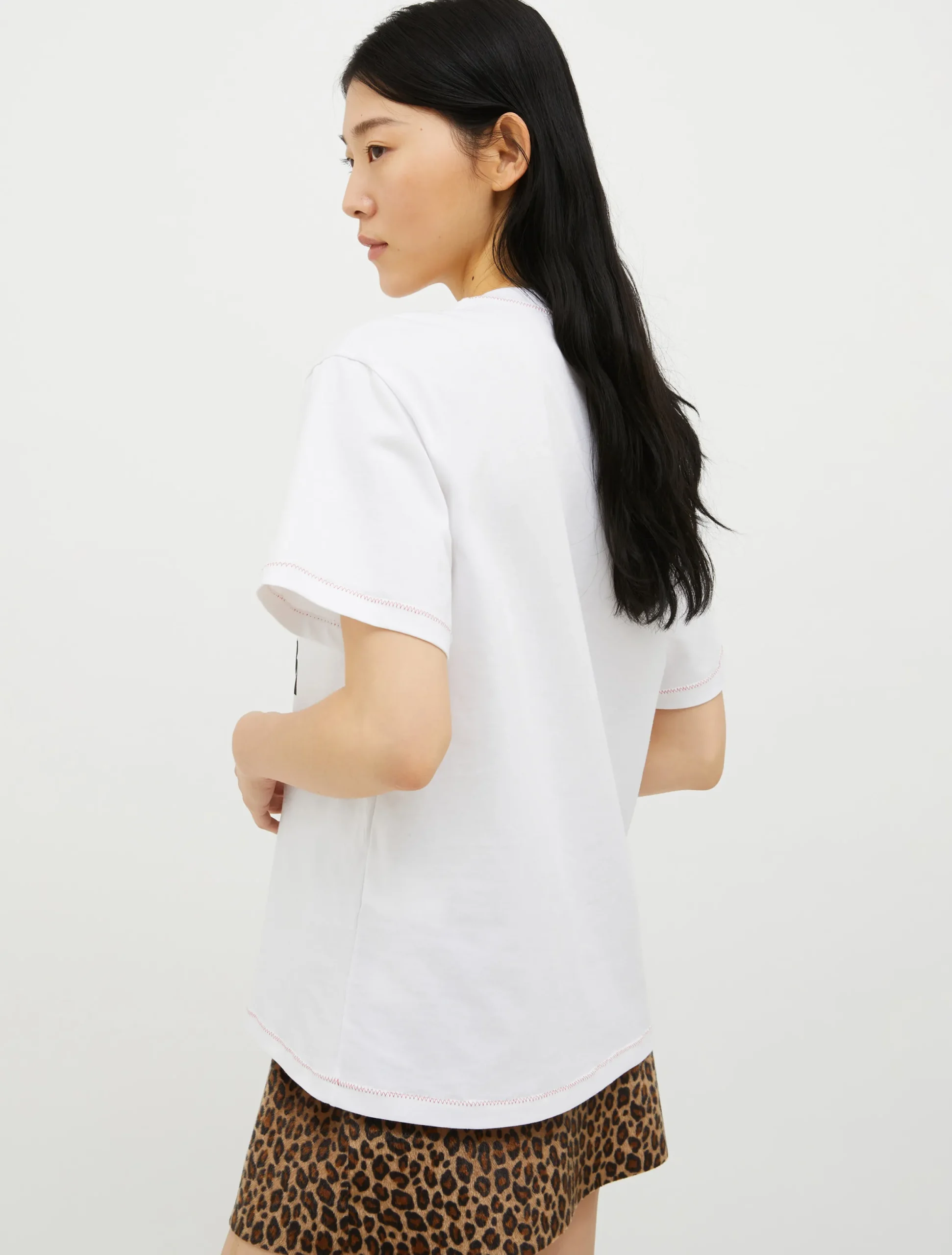 Logo-embroidered cotton T-shirt