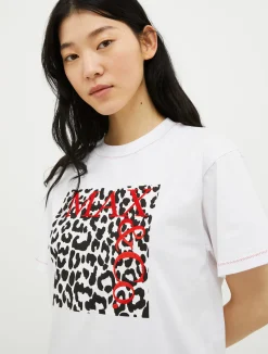 Logo-embroidered cotton T-shirt