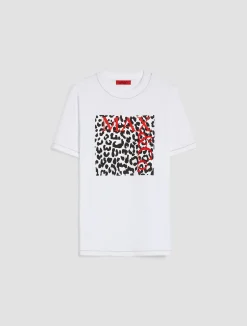 Logo-embroidered cotton T-shirt