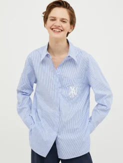 Longline hand-painted shirt