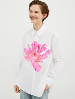 Longline hand-painted shirt