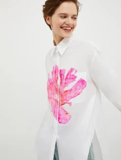 Longline hand-painted shirt