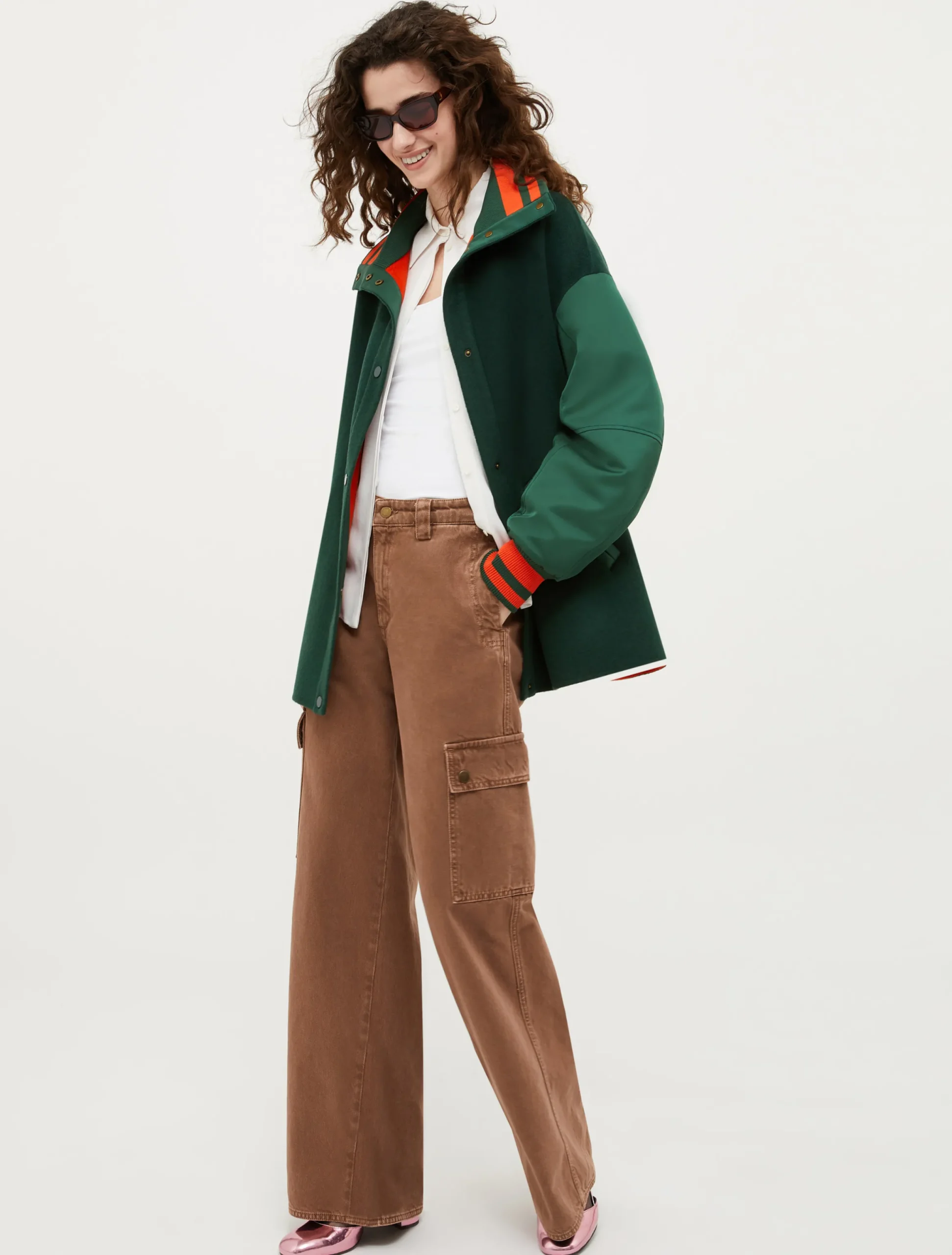 Long-sleeved crêpe-de-Chine shirt