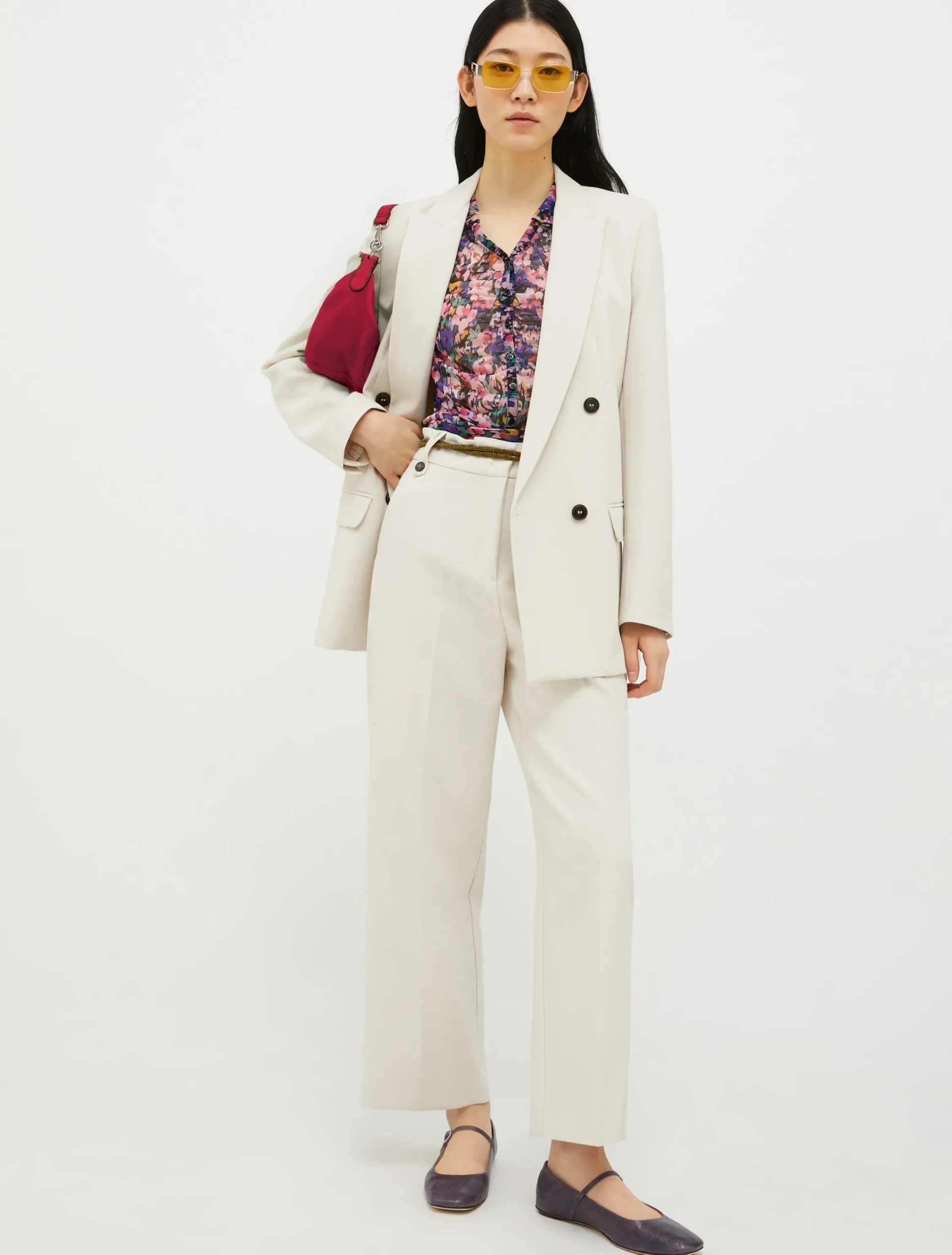 Loose-fit canvas trousers