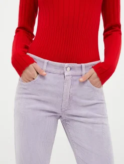 Low-rise bootcut trousers