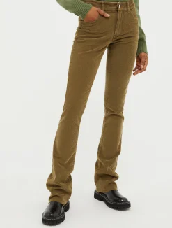 Low-rise bootcut trousers