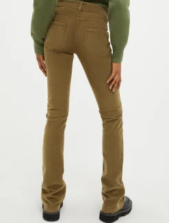 Low-rise bootcut trousers