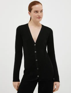 Lurex knitted cardigan
