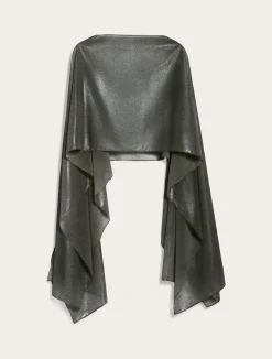 Lurex voile shrug